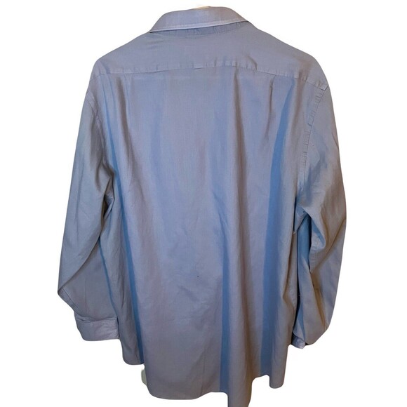 Van Heusen Fitted Men’s L Light Gray Long Sleeve Button Down Dress Shirt Used - Picture 2 of 10